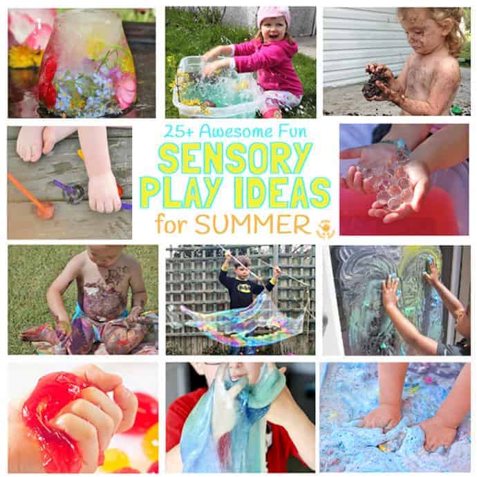 THE BEST SUMMER SENSORY PLAY IDEAS - Want Summer sensory activities to keep the kids engaged, playing and learning? These 25+ Fun Summer Sensory Play Activities will be a hit with kids big and small.