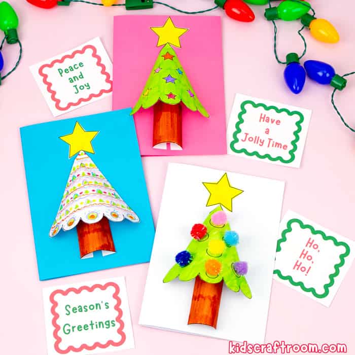 How To Make a Paper 3D Christmas Tree Card