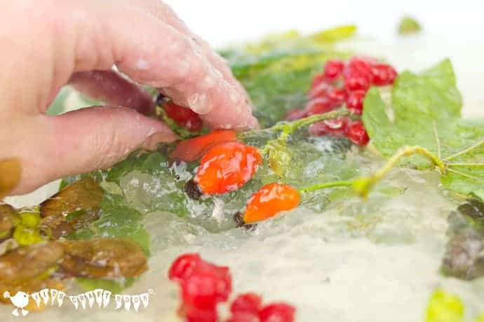 Autumn Sensory Play Gel is an irresistible hands-on play idea bringing the wonders of Nature into a squishy, squashy textural delight kids LOVE to explore. Sensory play at its best!
