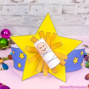 Easy Baby Jesus Hat Craft For Kids - Printable Template
