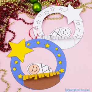Baby Jesus Wreath Christian Christmas Craft For Kids