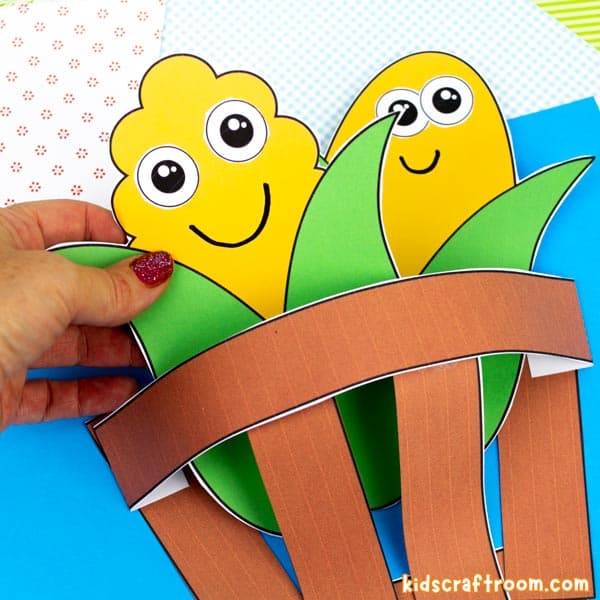 Easy Basket of Corn Craft For Kids (Printable Template)