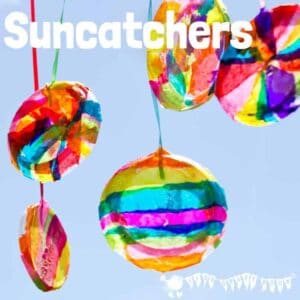 TISSUE PAPER SUNCATCHER CRAFT. These DIY suncatchers are a gorgeous Summer craft for kids. They look so bright and colourful and are super easy to make for all ages.
