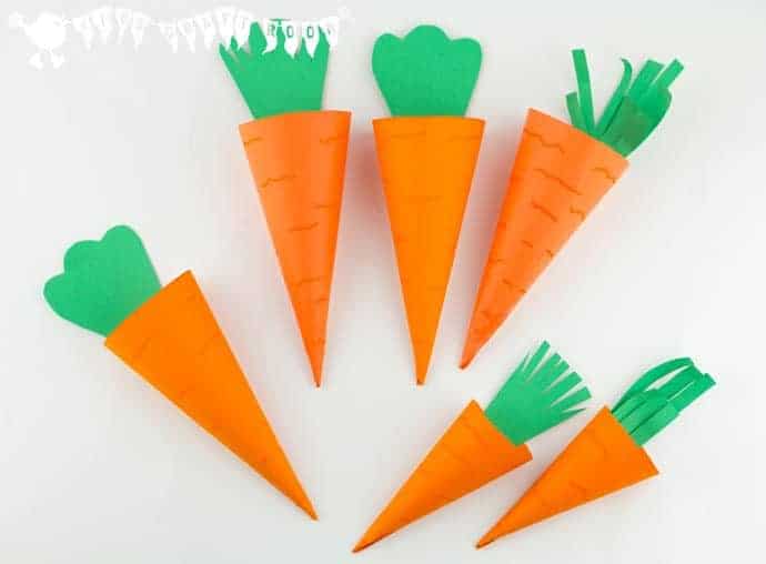 Make cute carrot Easter Baskets. Great for Easter egg hunts and gifts.