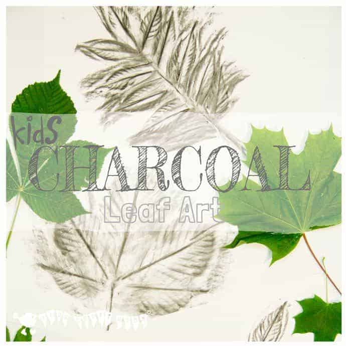 Make bold leaf art with CHARCOAL LEAF PICTURES. Charcoal is an exciting medium for kids to use to explore leaf shape and texture. An interesting nature craft for kids to enjoy in Fall or all year round.