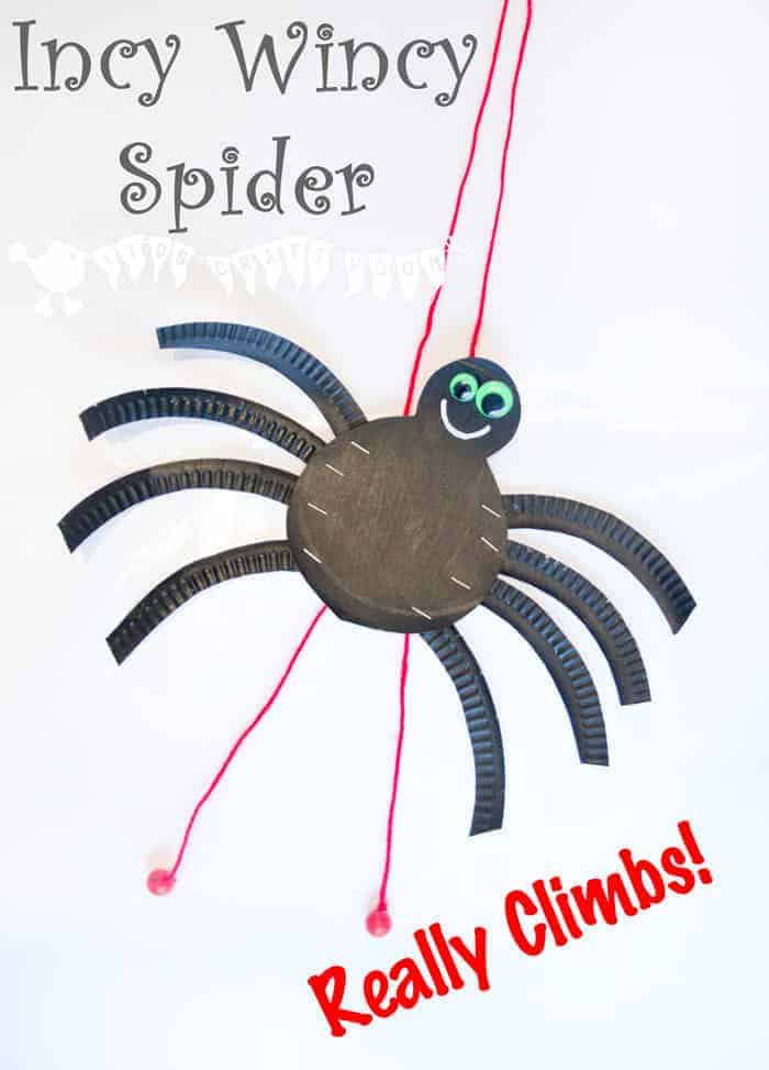 An adorable paper-plate Incy Wincy Spider craft (Itsy Bitsy Spider) that actually climbs! Nursery Rhymes have never been such fun!