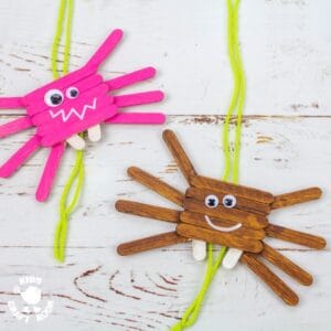 Climbing Popsicle Stick Spider Craft
