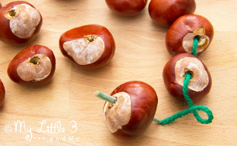 Baby and Toddler Conker Play Ideas from My Little 3 and Me