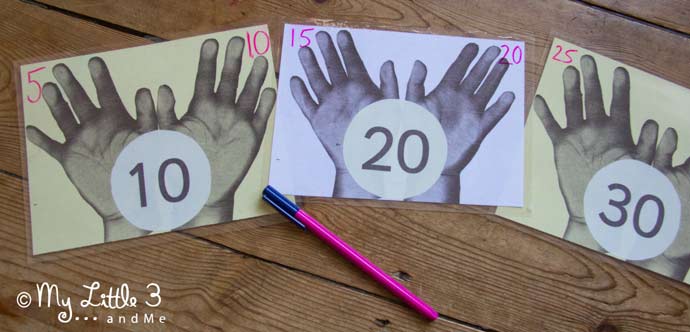 Count to 100 in 1's, 5's and 10's with this simple times tables games and early maths skills set. from My Little 3 and Me.