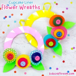 Cupcake Liner Flower Wreath