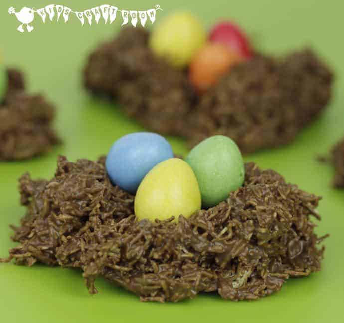 CHOCOLATE EASTER NESTS - an easy Easter treat for kids to make and a delicious Easter recipe! #easter #eastertreats #easterrecipes #easterrecipe #easternest #easternests #cookingwithkids #easterideas #easteractivities #kidsinthekitchen #chocolatenests #chocolateeggs #eastertreat #kidscraftroom #kidsactivities #kidsrecipes #kidsrecipe