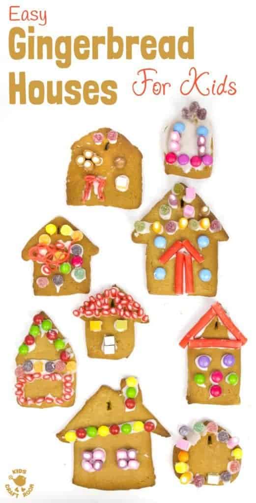 This easy gingerbread house recipe is great fun for the whole family. Forget the frustrations of 3D houses that fall down and make pretty 2D gingerbread houses instead. Just as pretty and delicious but without all the hassle! These cute gingerbread houses can be hung on the Christmas tree and given as gifts too.
