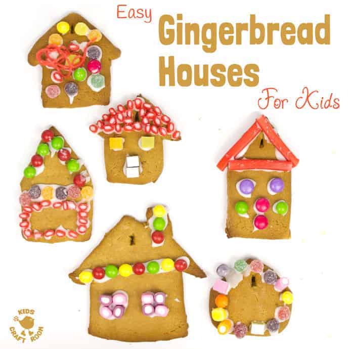This easy gingerbread house recipe is great fun for the whole family. Forget the frustrations of 3D houses that fall down and make pretty 2D gingerbread houses instead. Just as pretty and delicious but without all the hassle! These cute gingerbread houses can be hung on the Christmas tree and given as gifts too.