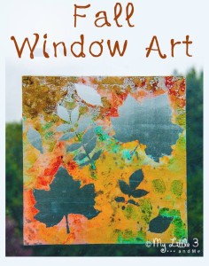 Fall art window Painting a simple and pretty activity from My Little 3 and Me