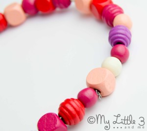 Homemade Mother's Day Gifts - Beaded and Pasta Hearts-Fasten The Metal Ends