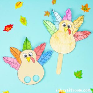 Scissor Practice Turkey Puppets