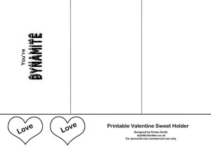 "You're DYNAMITE!" Valentine Gifts - Free Printable Sweet Holder from My Little 3 and Me