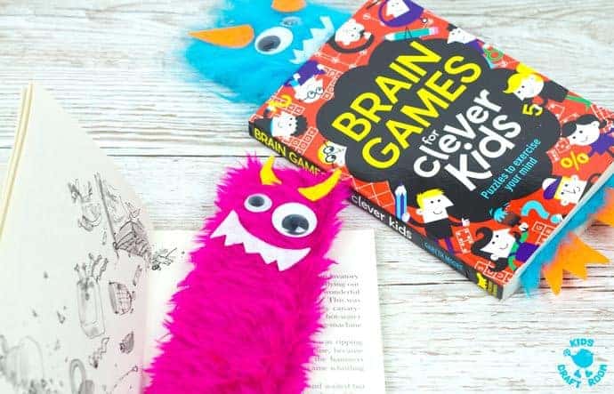Adorable Monster Bookmark Craft for your little monsters! A perfect monster craft to bring fun and excitement to your children's reading whatever their age. Reading is monstrously good fun and these furry monsters are great for snuggling up to on your reading adventures and they look after your page when you've finished too!