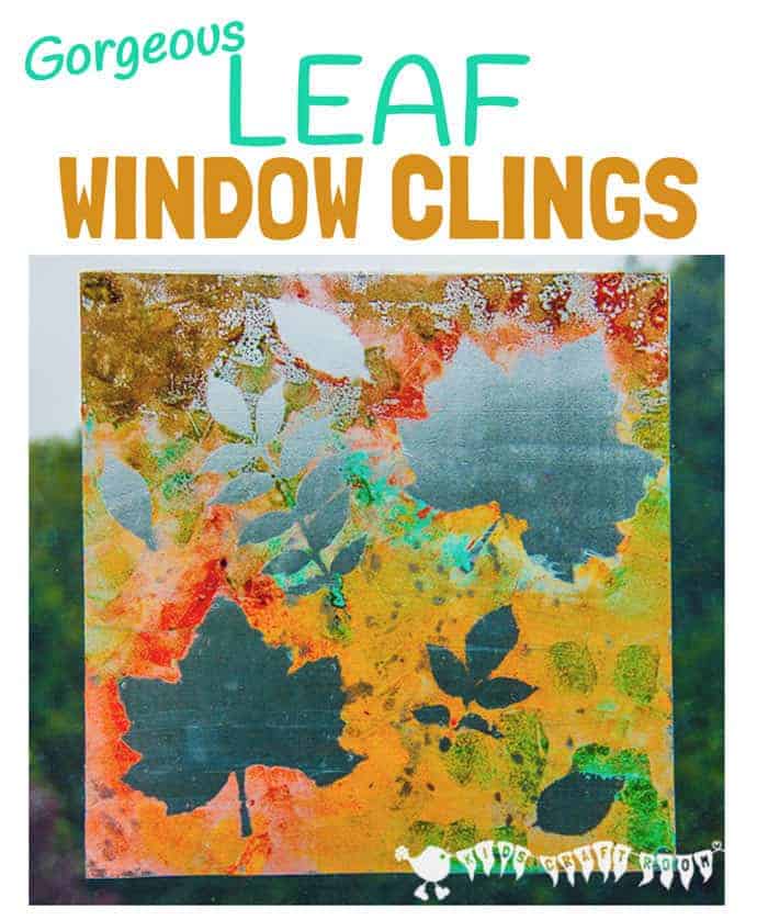 FALL LEAF ART - Make removable window paintings/window clings. A beautiful Fall leaf craft activity that captures the Nature's magic and brings all the beautiful colours inside.