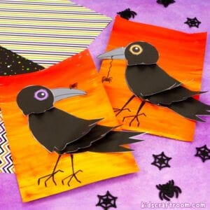 3D Crow Craft for Kids (Printable Template)
