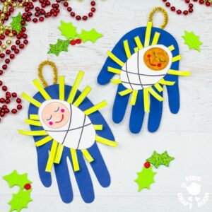 Handprint Baby Jesus Ornament Craft
