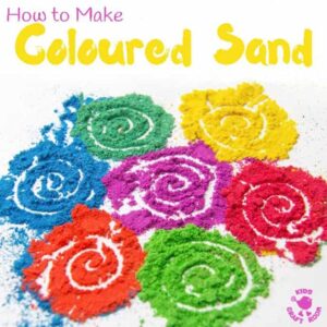 DIY COLOURED SAND - Easy and fun to make vibrant colours for all your sand craft projects.