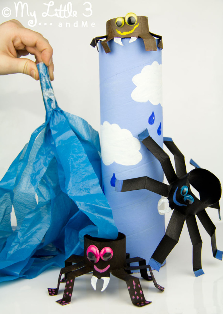 Make an Incy Wincy Spider Play Set - a cute nursery rhyme craft to bring the song to life.