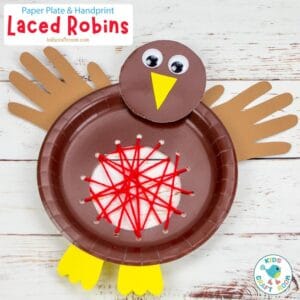 Paper Plate Robin Lacing Craft