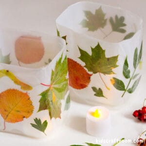 DIY Leaf Luminaries