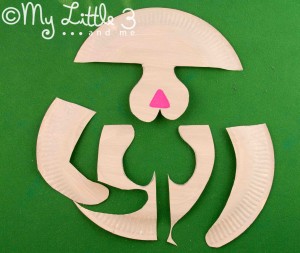 Make a paper plate Easter Bunny Mask with whiskers - great for imaginative play. 