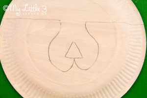 Make a paper plate Easter Bunny Mask with whiskers - great for imaginative play. 