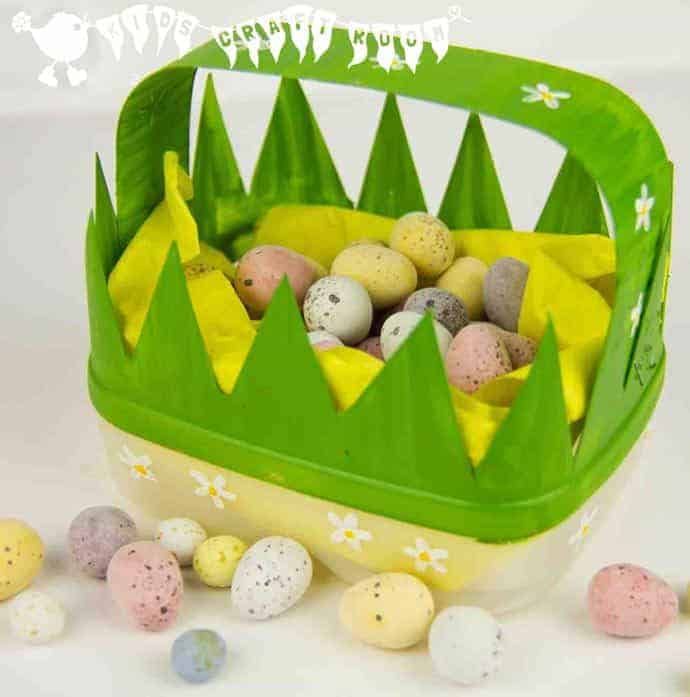 Milk Jug Easter Baskets. A fun recycled craft for kids.