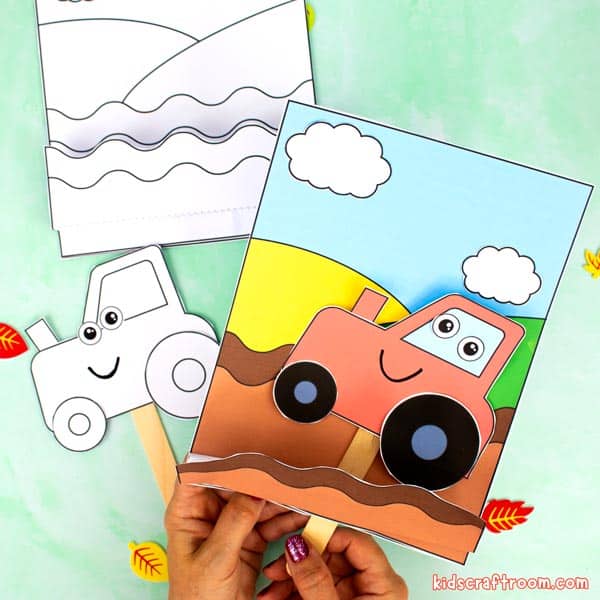 Moving Tractor Craft For Kids - Fun Preschool Farm Craft