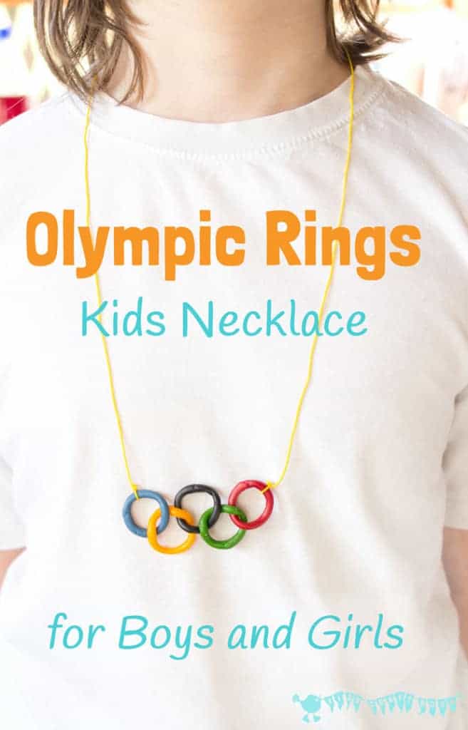 This Olympic craft for kids is a great way to get them interested and involved in the exciting sporting event. Boys and girls will love to make and wear this Olympic Rings Kids Necklace.