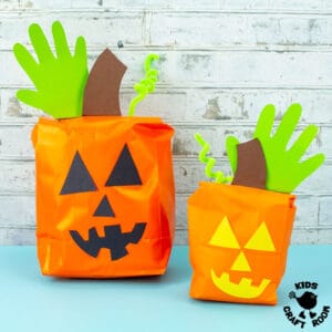 Handprint and Paper Bag Pumpkins