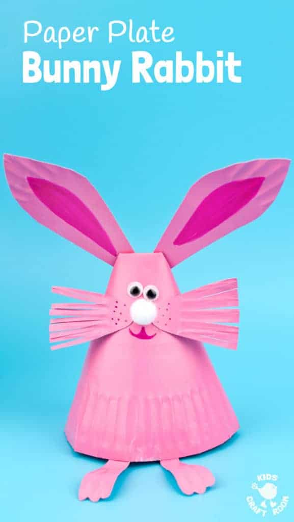 This Paper Plate Rabbit Craft is a super Easter craft or Spring craft for kids. Whether you make them as an Easter bunny craft or for everyday, these cute bouncing bunnies are so much fun!