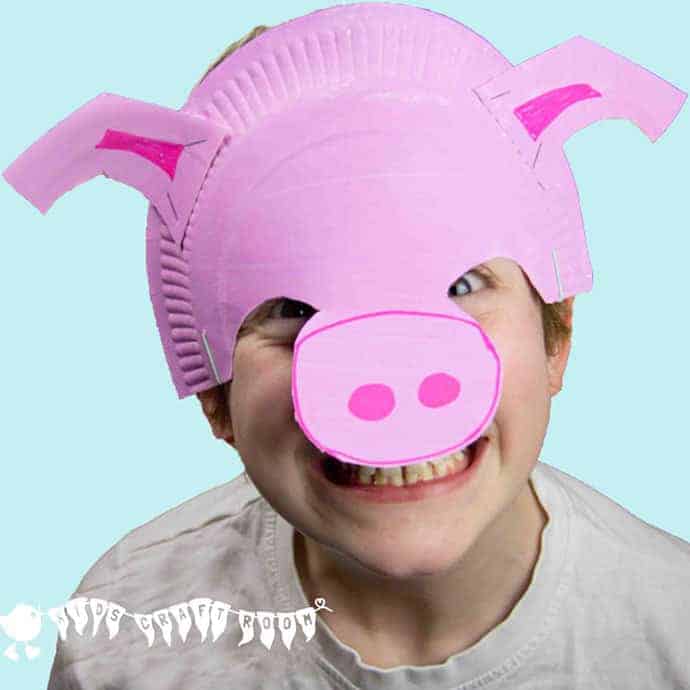 Make a paper plate Easter Bunny Mask with whiskers - great for imaginative play.