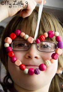 Homemade Mother's Day Gifts-bead and pasta hearts