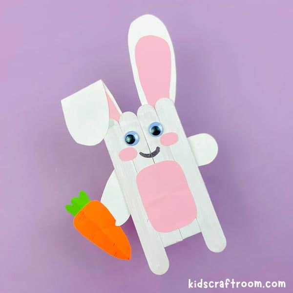 Popsicle Stick Easter Bunny Craft