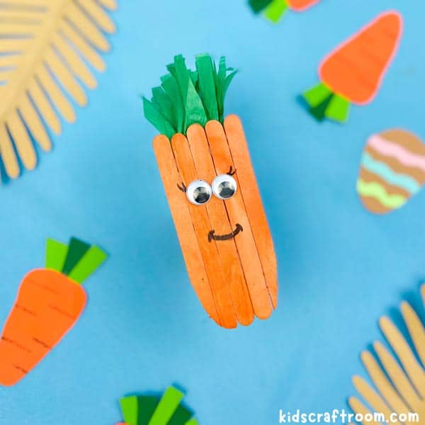 Popsicle Stick Carrot Craft