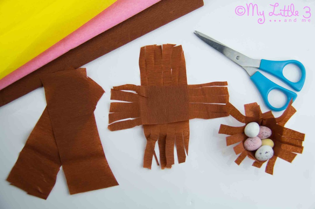 Easter Basket Nests-Preparing Mini Easter Nests