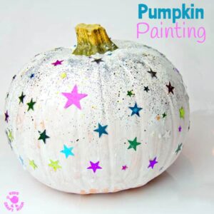 Pumpkin Painting is a Halloween craft for the whole family. Painted Pumpkins are an easy and safe pumpkin carving alternative for kids that look stunning!