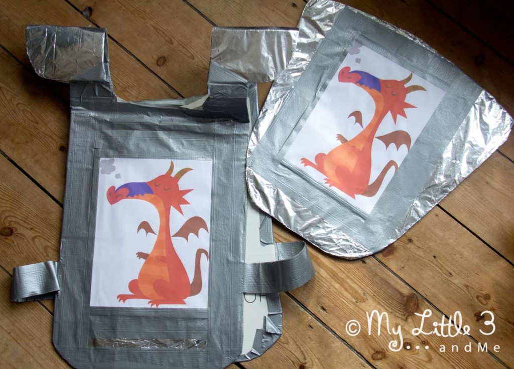 Make a Cardboard Armour and Shield Set great for imaginative play. 