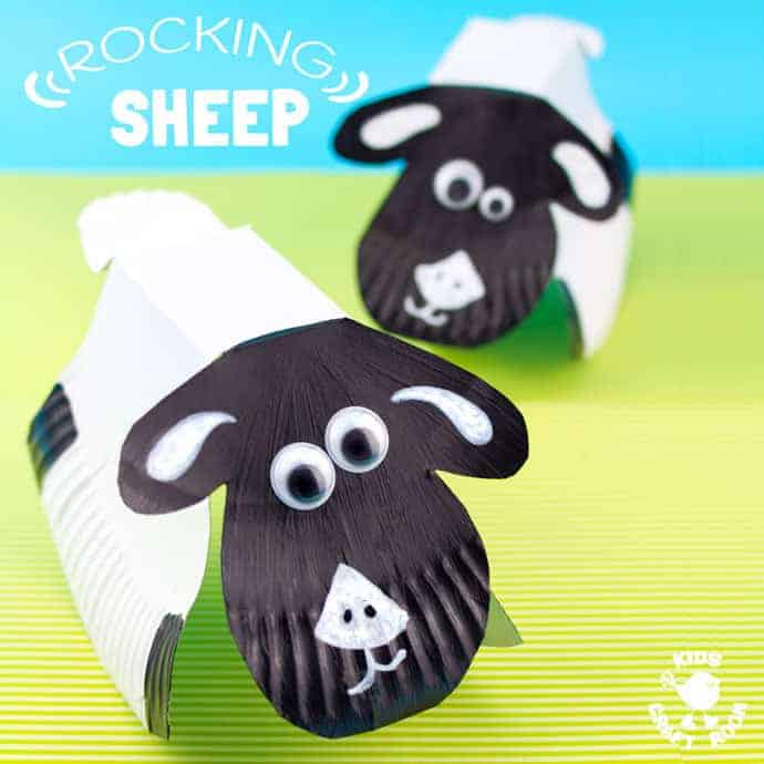 ROCKING PAPER PLATE SHEEP CRAFT - Here's a spring craft kids will love. This rocking sheep or lamb craft is easy to make and so much fun! The movement really brings this kids animal craft to life. This is a paper plate craft the kids will enjoy playing with again and again.