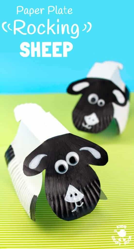 ROCKING PAPER PLATE SHEEP CRAFT - Here's a spring craft kids will love. This rocking sheep or lamb craft is easy to make and so much fun! The movement really brings this kids animal craft to life. This is a paper plate craft the kids will enjoy playing with again and again.