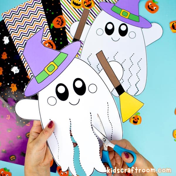 Halloween Ghost Cutting Skills Activity For Kids