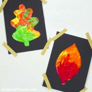 Mess Free Sensory Autumn Leaf Painting
