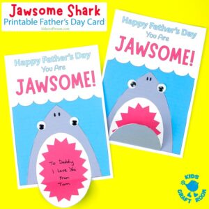 Shark Father's Day Card - Printable Template with Fun Shark Pun!
