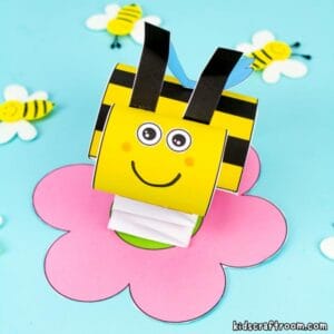 Springy 3D Paper Bee Craft For Kids