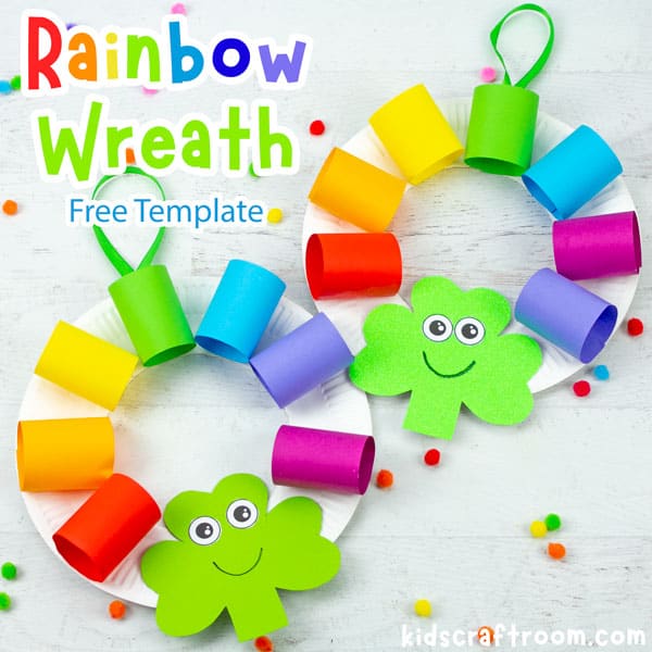 St Patrick's Day Wreath Craft (Free Template)